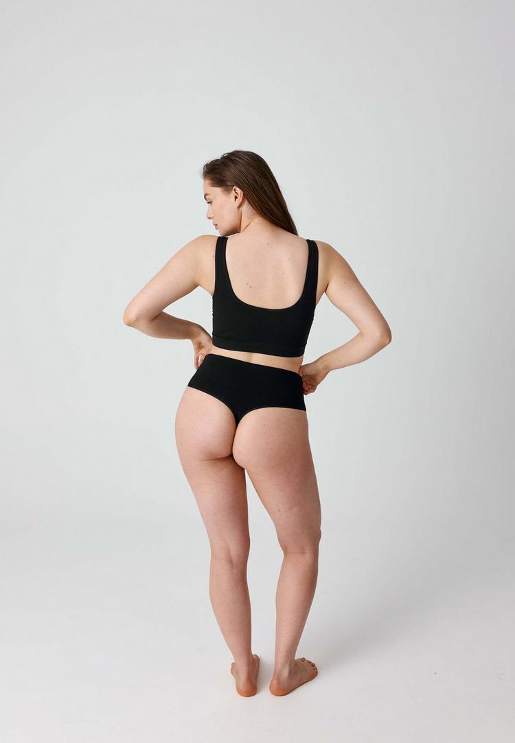 Snocks Snocks Shaping High Waist Tanga Unterhose Damen - Schwarz - 2 | SportScheck