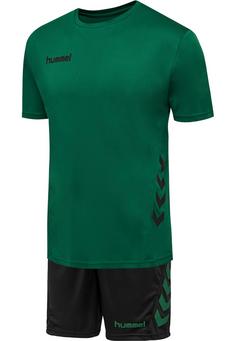 hummel hmlPROMO KIDS DUO SET Trainingsanzug Kinder EVERGREEN/BLACK