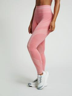 Rückansicht von hummel hmlJOY SEAMLESS HIGH WAIST TIGHTS Tights Damen SUGAR CORAL MELANGE