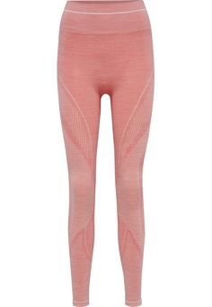hummel hmlJOY SEAMLESS HIGH WAIST TIGHTS Tights Damen SUGAR CORAL MELANGE