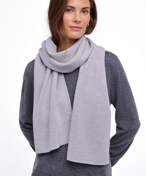 Rückansicht von Falke Schal light grey heather (3106)