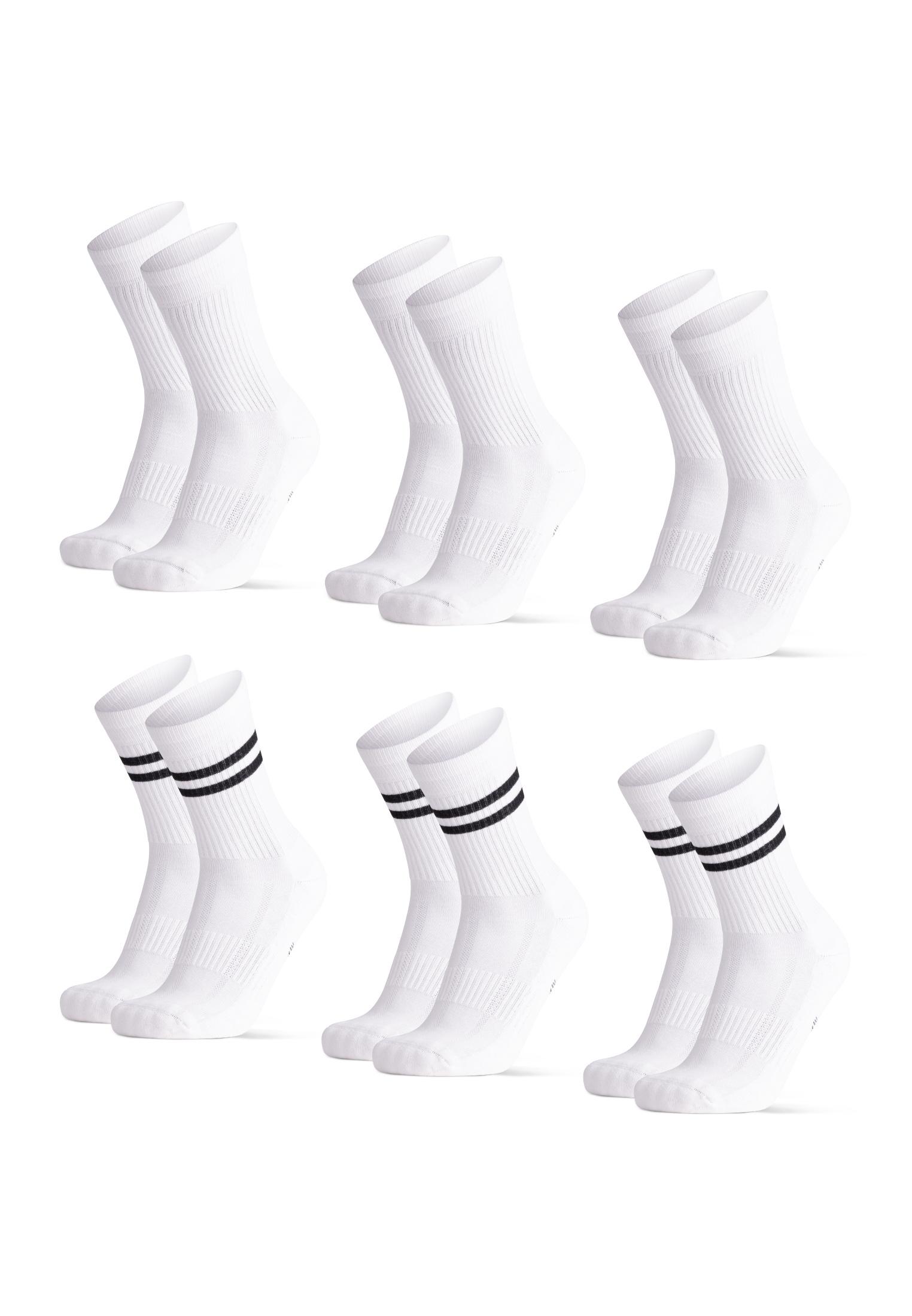 DANISH ENDURANCE Tennis Crew Socken - black white