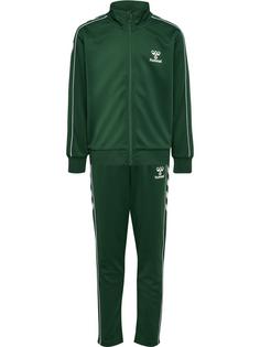 hummel hmlTRACK TRACKSUIT Trainingsanzug Kinder DARK GREEN