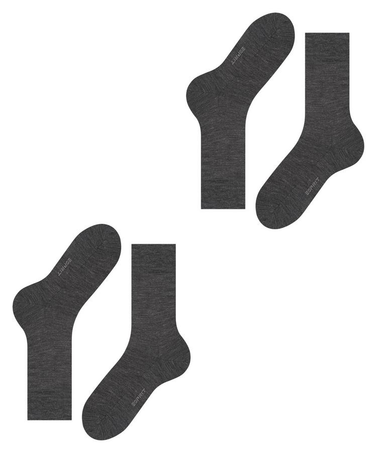 ESPRIT ESPRIT Basic Wool SO 2-Pack Socken Herren - anthra.mel (3080) - 2 | SportScheck