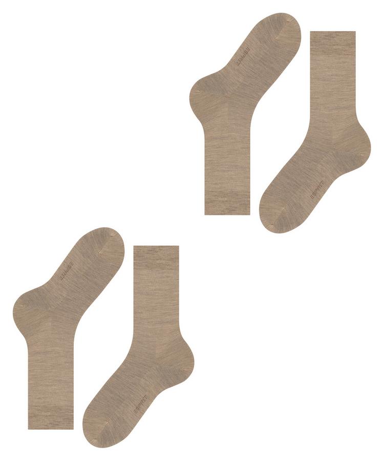 ESPRIT ESPRIT Basic Wool SO 2-Pack Socken Herren - nutmeg mel (5410) - 2 | SportScheck