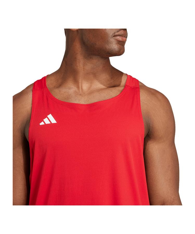 adidas adidas Adizero Tanktop Wei&szlig; Laufshirt Herren - rot - 1 | SportScheck