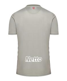 Rückansicht von hummel SSV Jahn Regensburg Trikot 3rd 2025/2026 Fußballtrikot Herren grau