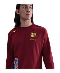Nike FC Barcelona NSW Club Sweatshirt Funktionssweatshirt Herren rotgelb