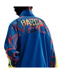 Rückansicht von Nike FC Barcelona Strike Woven Trainingsjacke Trainingsjacke Herren blaugelb