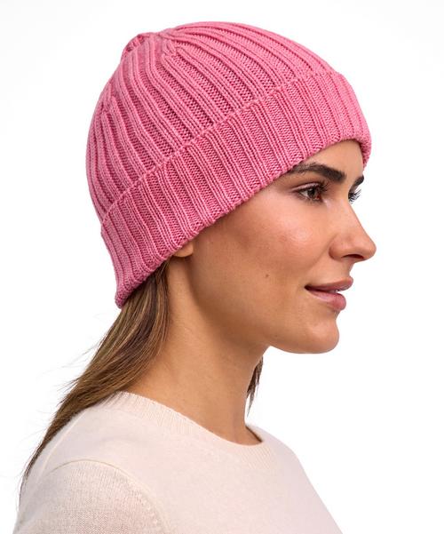 Rückansicht von Falke Merino X-Fine Ribbed Beanie Beanie flamingo (8510)