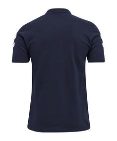 Rückansicht von hummel Cotton Poloshirt  F7026 Poloshirt Herren blaublauweiss