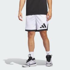 Rückansicht von adidas adidas Basketball Badge of Sport Shorts Basketball-Shorts Herren White / Black