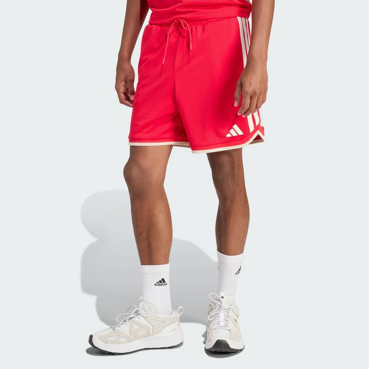 adidas adidas STADIUM MESH SHORTS Funktionsshorts Herren - Pure Ruby / Crystal Linen / Off White - 0 | SportScheck