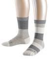 ESPRIT Stripe SO 2-Pack Socken Kinder - storm grey (3820)