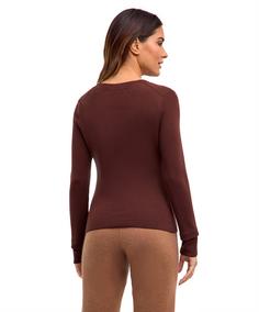 Rückansicht von Falke Strickpullover Damen maroon (5108)