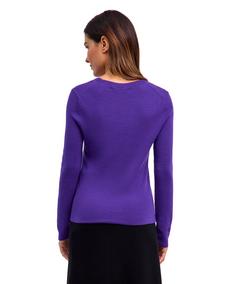 Rückansicht von Falke Strickpullover Damen purple (8300)
