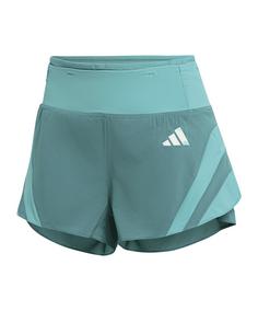 adidas Adizero Archive Short Damen Laufshorts Damen gruen