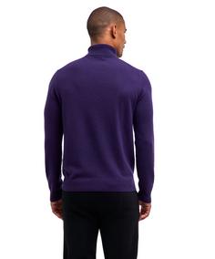 Rückansicht von Falke Strickpullover Herren violet (6737)