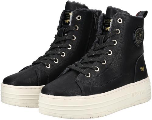 Rückansicht von Mustang Sneaker Sneaker Damen Schwarz