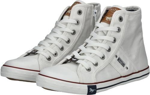 Rückansicht von Mustang Sneaker Sneaker Damen Wei&szlig;