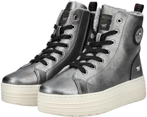 Rückansicht von Mustang Sneaker Sneaker Damen Silber