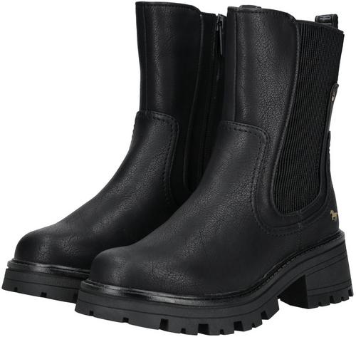 Rückansicht von Mustang Stiefelette Stiefel Damen Schwarz