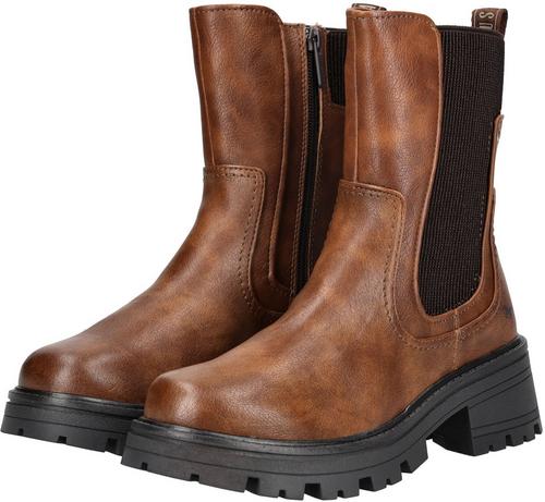 Rückansicht von Mustang Stiefelette Stiefel Damen Cognac