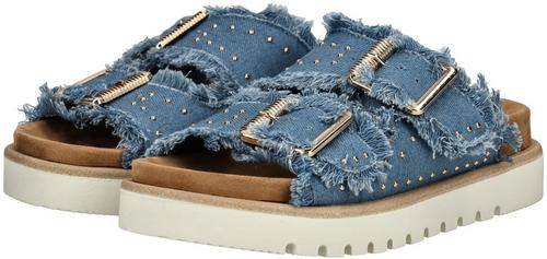 Rückansicht von Mustang Pantoletten Freizeitschuhe Damen Blau