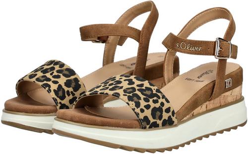 Rückansicht von S.OLIVER Sandalen Sandalen Damen Leopard