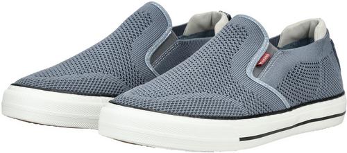 Rückansicht von Mustang Slipper Slipper Herren Grau/Blau