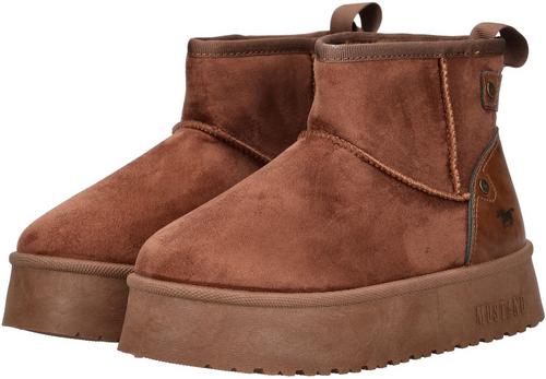 Rückansicht von Mustang Stiefelette Stiefel Damen Braun