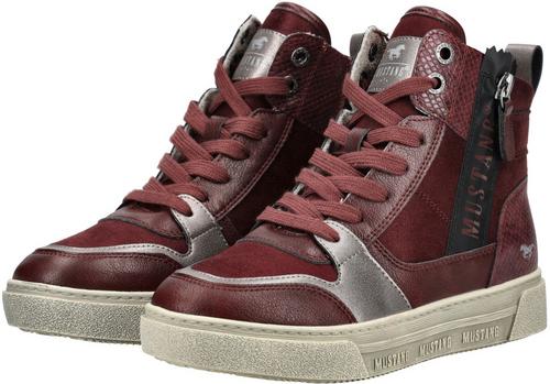 Rückansicht von Mustang Sneaker Sneaker Damen Dunkelrot
