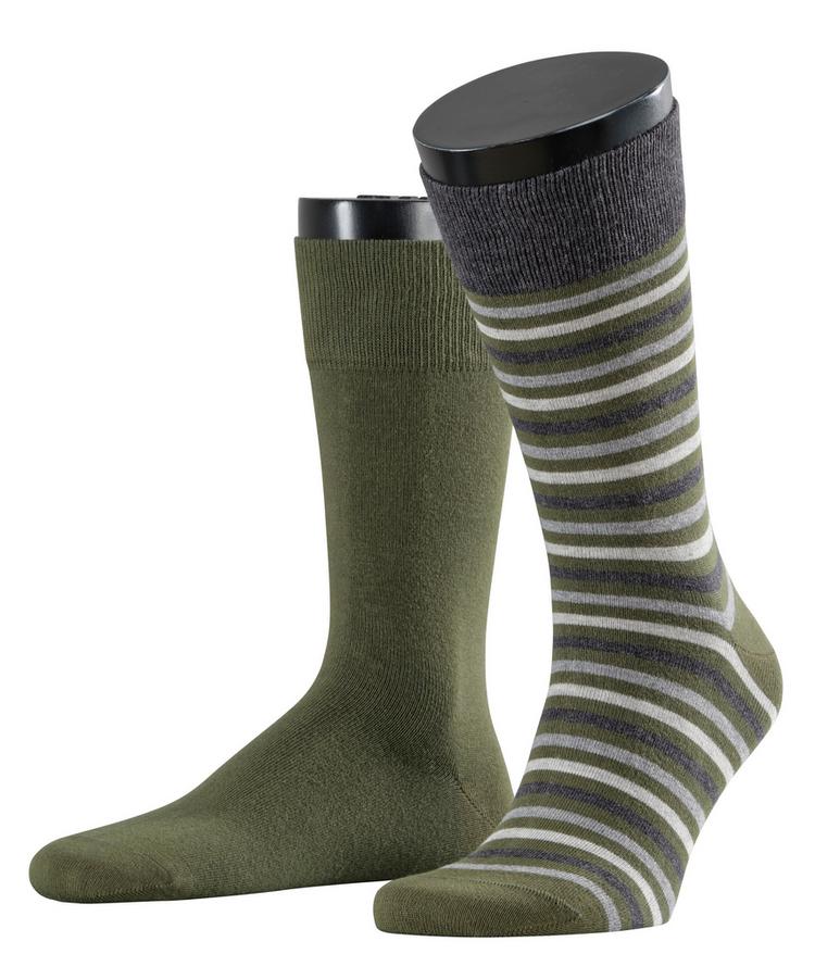 ESPRIT ESPRIT M. Stripe SO  2-Pack Socken Herren - dark moss (7617) - 0 | SportScheck