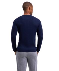 Rückansicht von Falke Strickpullover Herren space blue (6116)