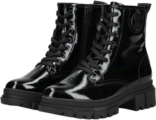 Rückansicht von S.OLIVER Stiefelette Stiefel Damen Schwarz Lack