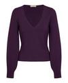 Falke FIN Glitter Merino V-Neck w Strickpullover Damen - aubergine (8282)