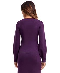 Rückansicht von Falke Strickpullover Damen aubergine (8282)