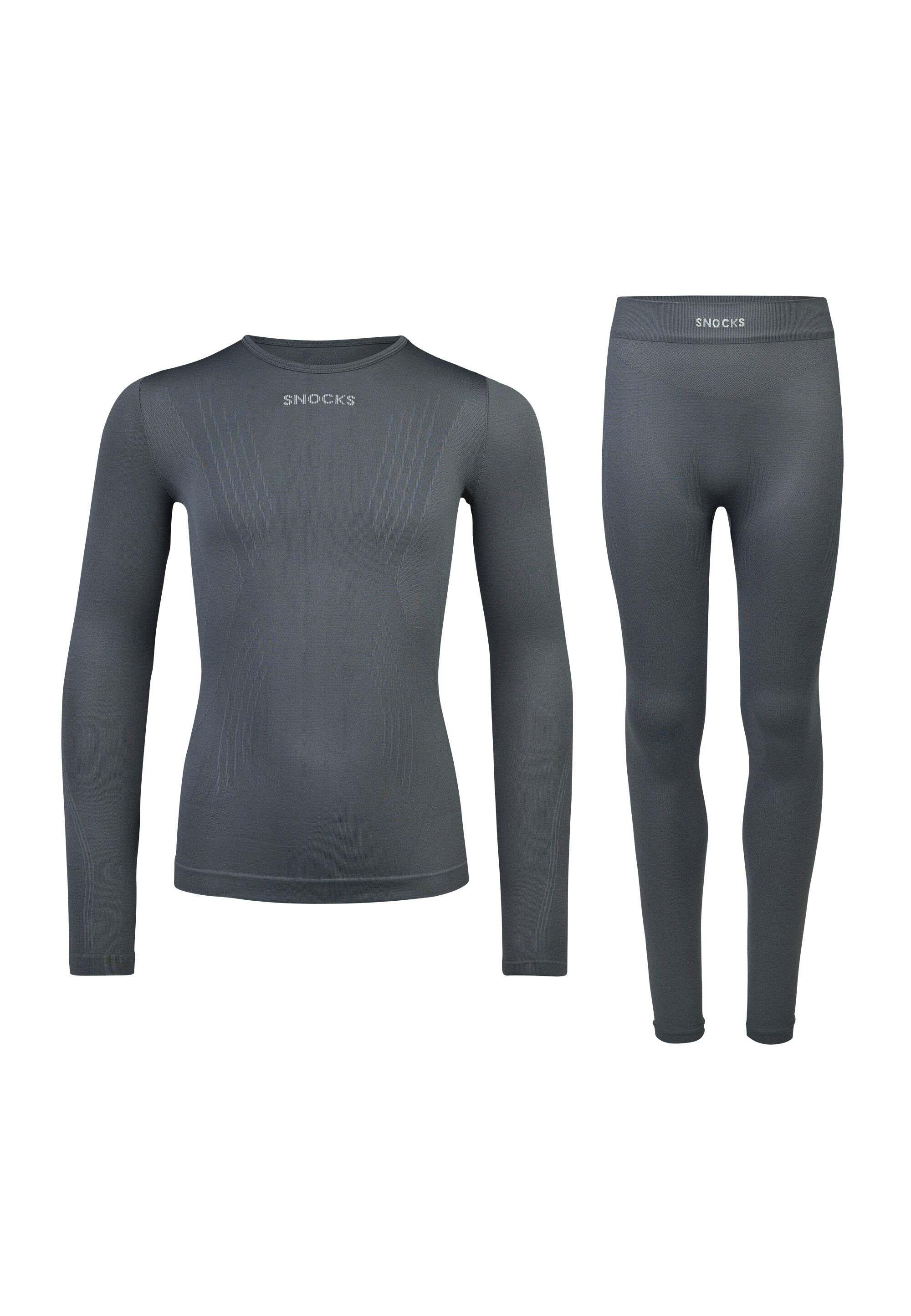 Snocks Thermounterw&auml;sche Kinder Funktionsshirt - Grau