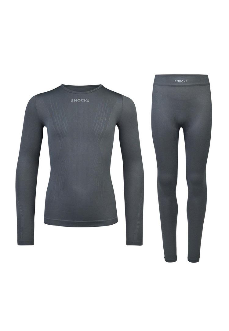Snocks Snocks Thermounterw&auml;sche Kinder Funktionsshirt - Grau - 0 | SportScheck