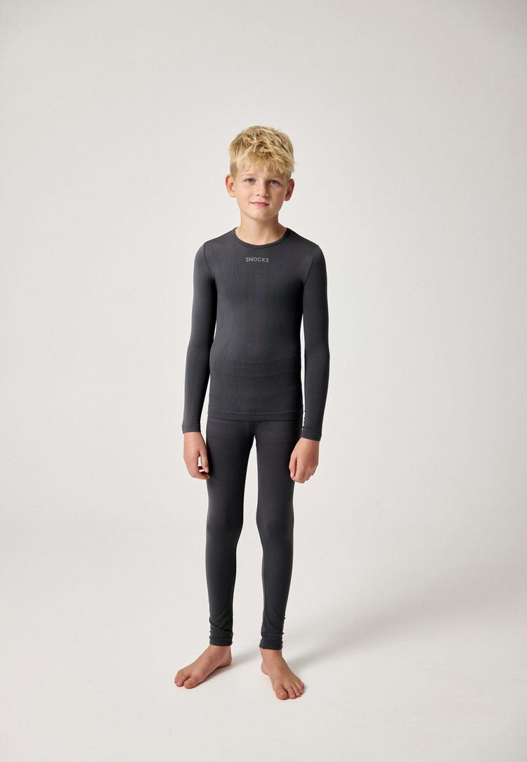 Snocks Snocks Thermounterw&auml;sche Kinder Funktionsshirt - Schwarz - 5 | SportScheck