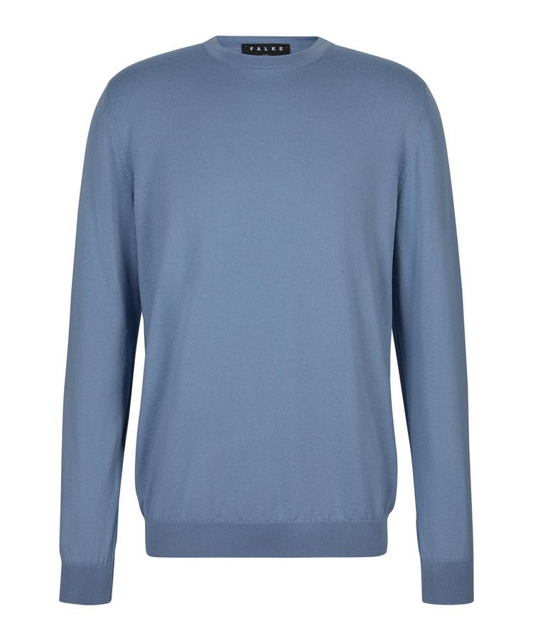 Falke Falke Merino X-Fine Crew Neck Strickpullover Herren - sky blue (6876) - 0 | SportScheck