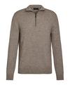 Falke Pure Cashmere Half-Zip m Strickpullover Herren - dark brown (5235)