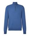 Falke Pure Cashmere Half-Zip m Strickpullover Herren - dusty blue (6845)