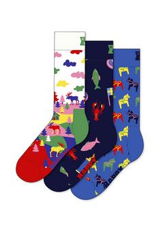 Happy Socks 3-Pack So Swedish Socks Gift Set Freizeitsocken weiß
