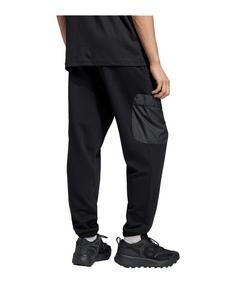 Rückansicht von adidas City Escape Jogginghose Trainingshose Herren schwarz