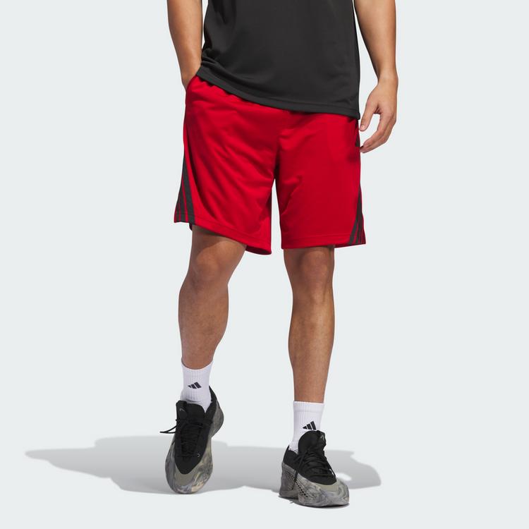 adidas adidas Legends 3-Streifen Basketball Shorts Basketball-Shorts Herren - Team Power Red 2 / Black - 0 | SportScheck