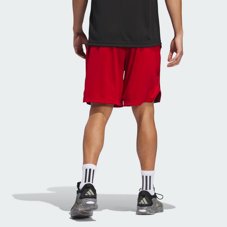 adidas adidas Legends 3-Streifen Basketball Shorts Basketball-Shorts Herren - Team Power Red 2 / Black - 1 | SportScheck