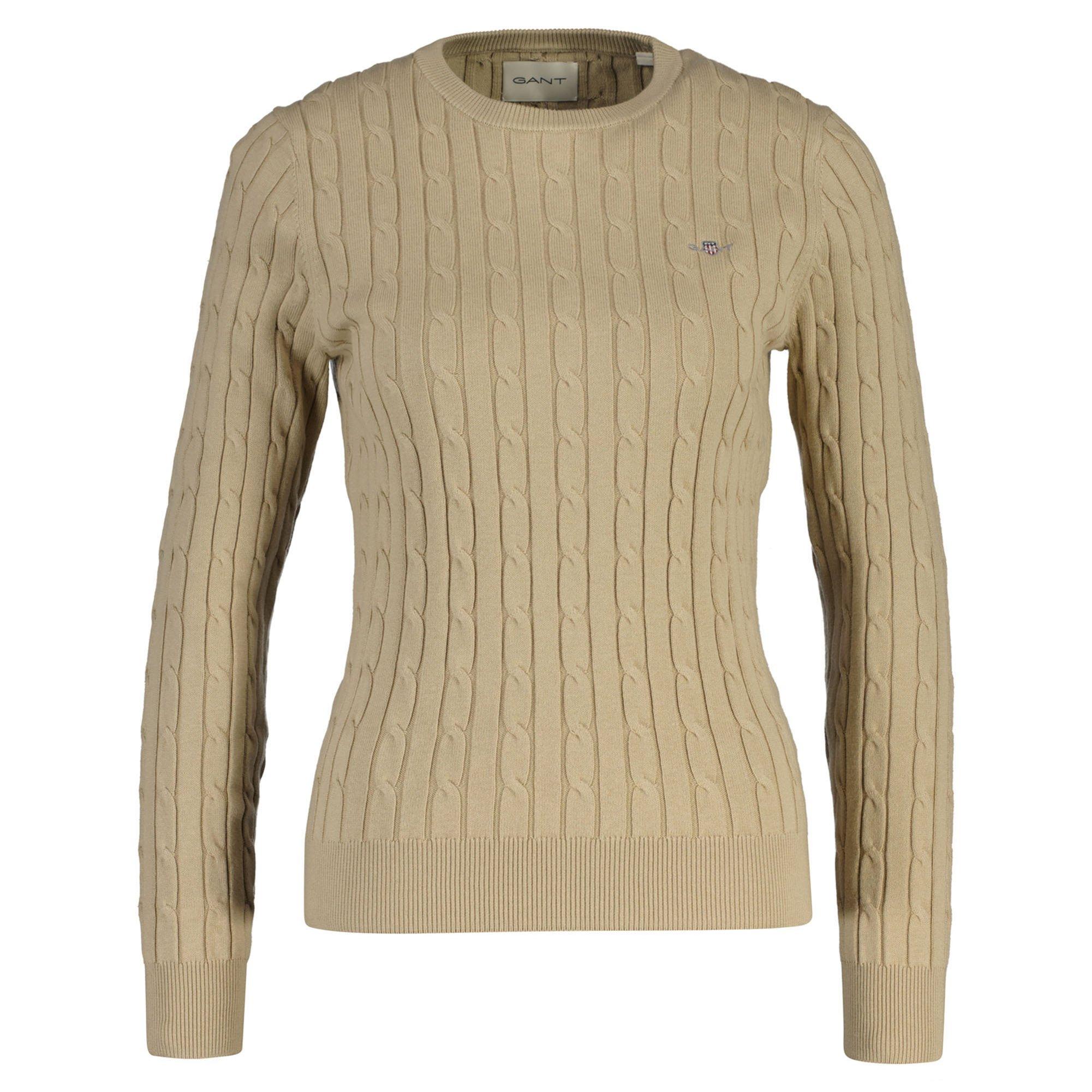 GANT Strickpullover Strickpullover Damen - Beige (Oat)