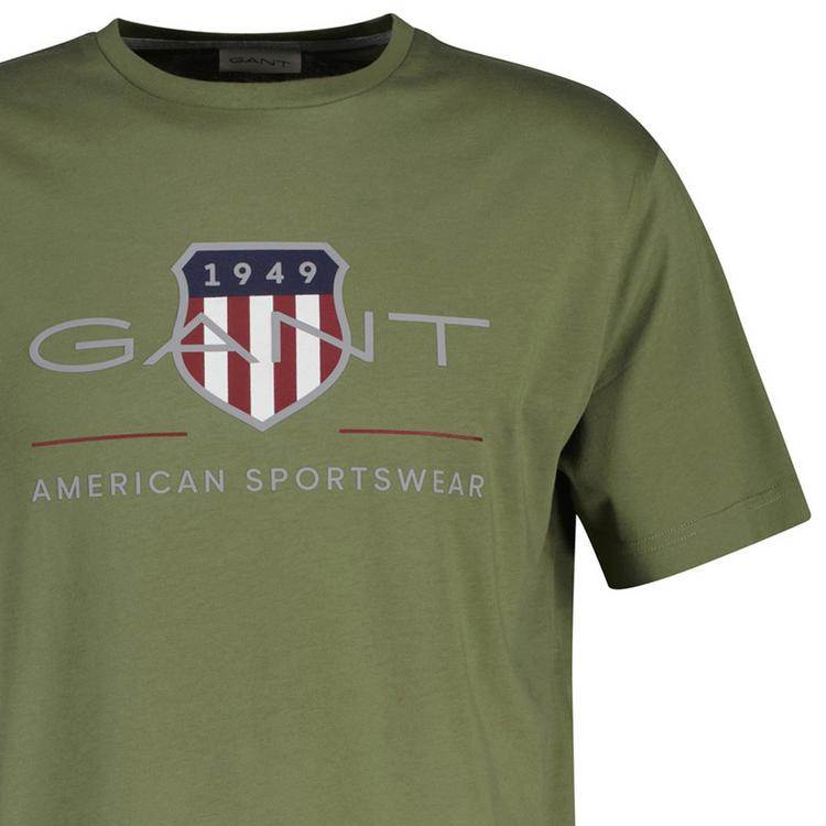 GANT GANT T-Shirt T-Shirt Herren - Gr&uuml;n (Dry Herb) - 0 | SportScheck