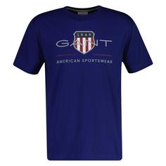 GANT T-Shirt T-Shirt Herren Blau (Rich Navy)